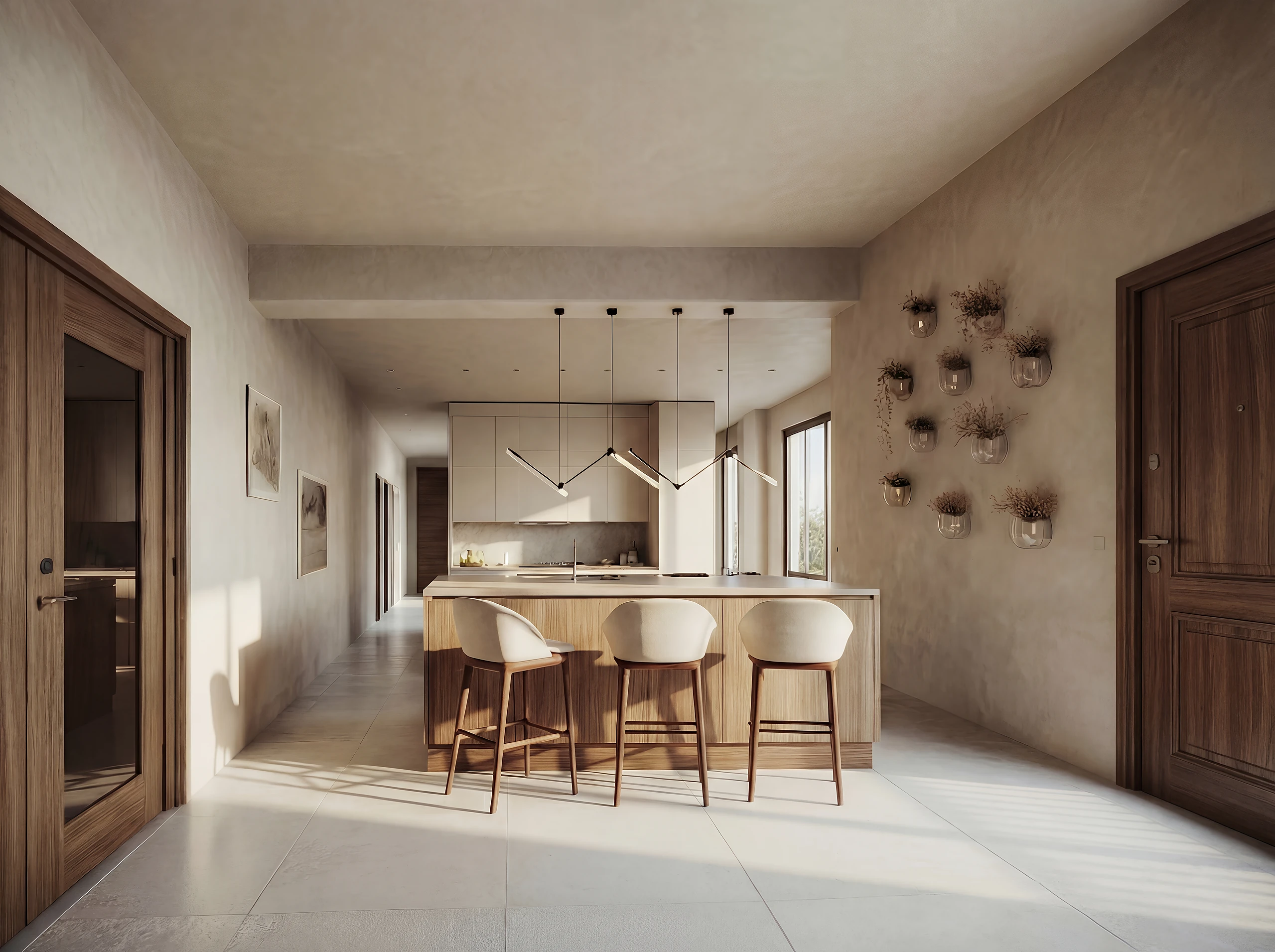 Open living and kitchen for daily life